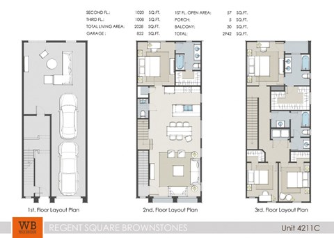 Floor plan for 4 beds, 3.5 baths, 2025 sqft